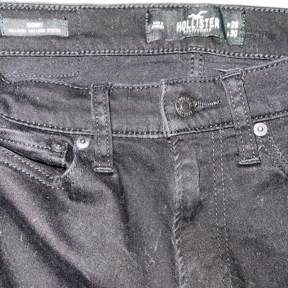 Hollister skinny black ripped jeans - Picture 7 of 7